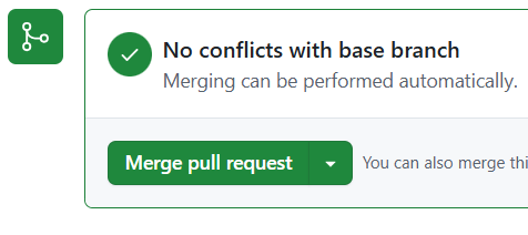 GitHub Pull requests - Merge pull request